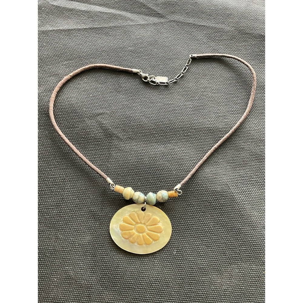 J.jill Boho Style Beaded Pendant Necklace Vintage Estate Jewelry